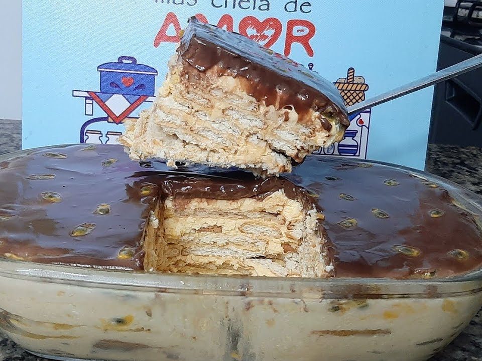 Pavê de maracujá/ não vai ao fogo não leva gelatina/uma delícia super fácil de fazer 🍫🍫❤