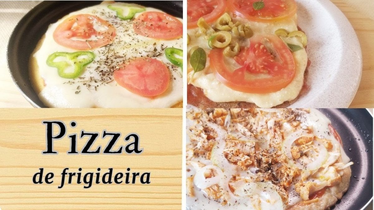 3 RECEITAS SIMPLES  DE PIZZA NA  FRIGIDEIRA  - de frango/vegana/queijo - (receitas sem glúten)