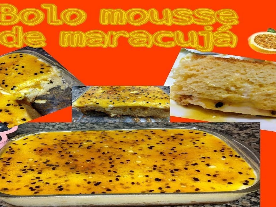 Bolo mousse de maracujá na travessa, maravilhosa sobremesa para o seu domingo