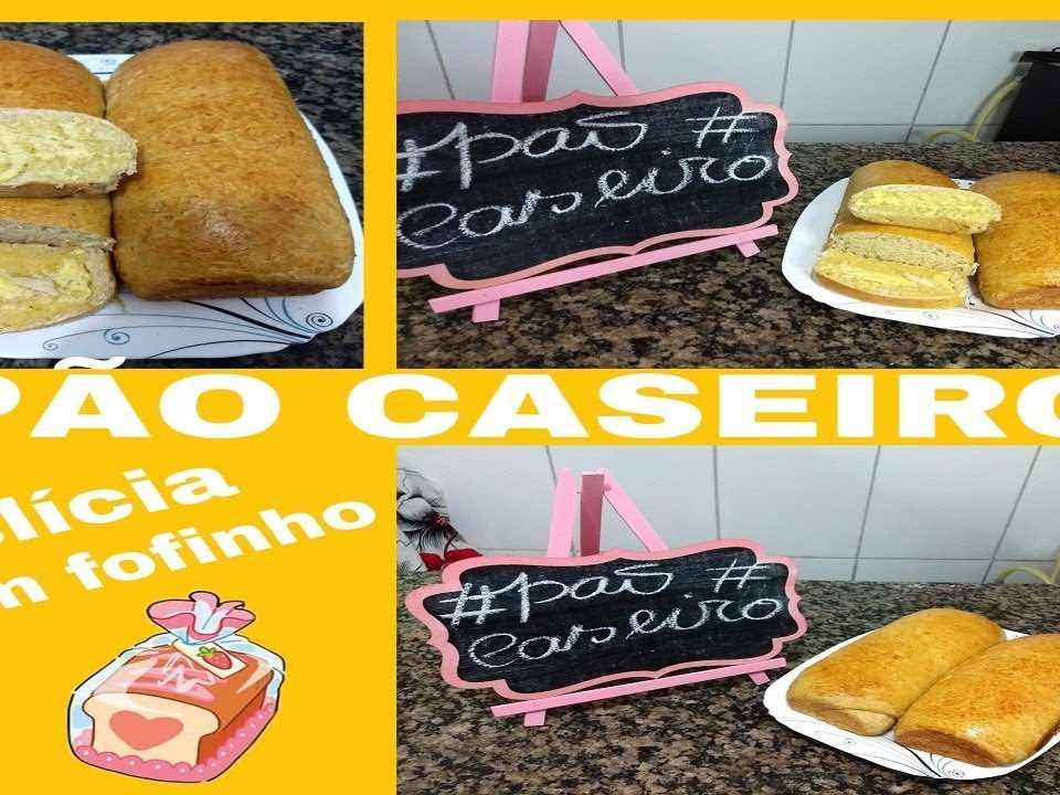 Pão caseiro fofinho e delicioso. Fácil de fazer