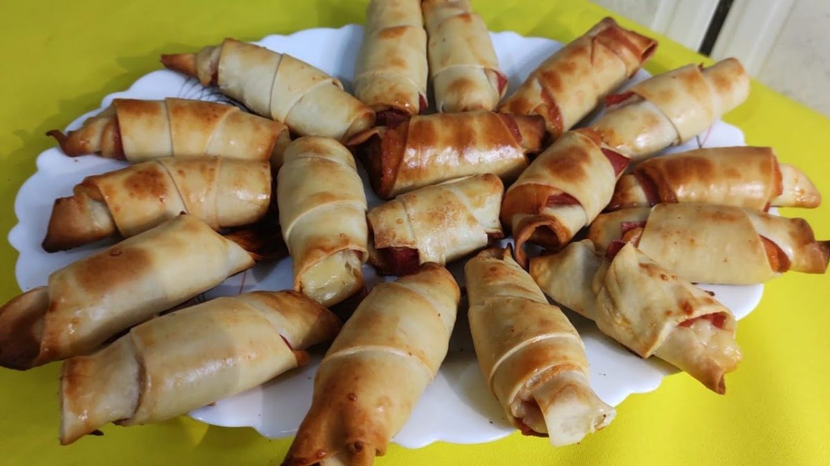 mini croissant com massa de pastel/ verdadeira delícia muito fácil de fazer!!#croissant