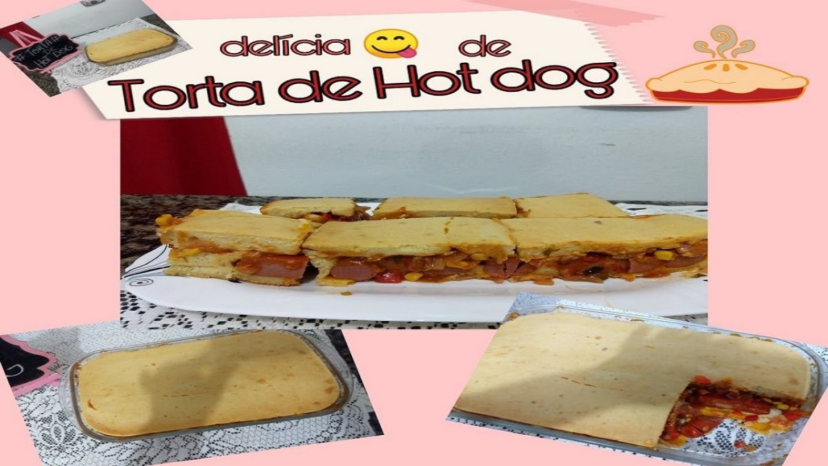 Torta de cachorro quente ( hot dog) uma delícia de torta