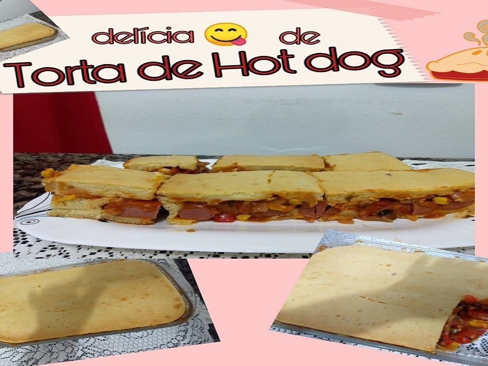 Torta de cachorro quente ( hot dog) uma delícia de torta