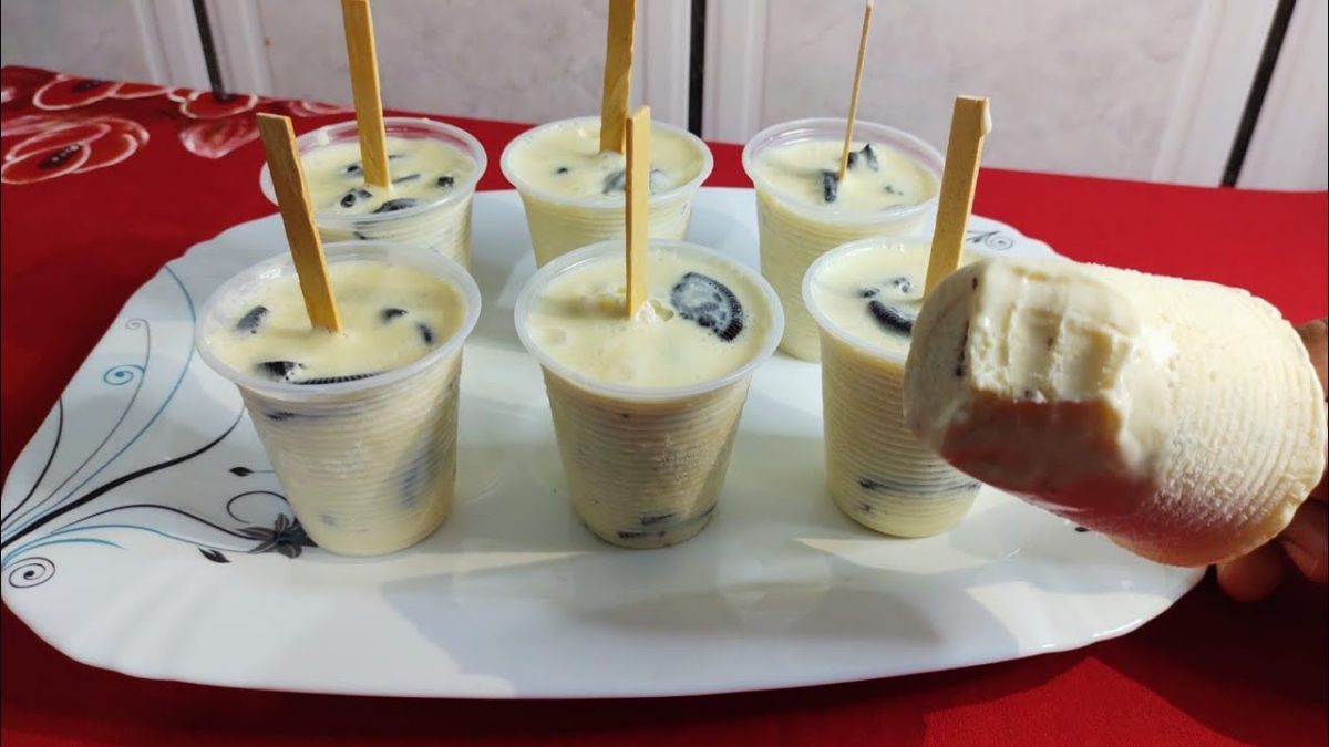 picolé gourmet sabor oreo no copo descartáveis/ muito cremoso delícia #picolé 🥵🍦🍦