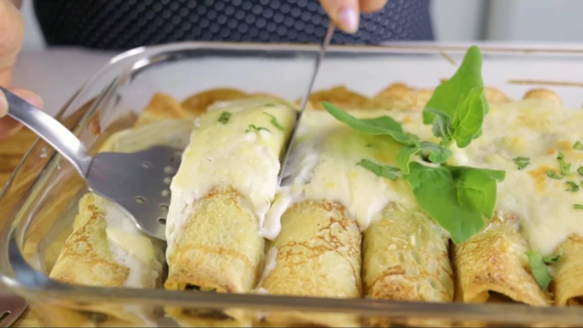 PANQUECAS DE ESPINAFRE.FICA IGUAL COMIDA DE RESTAURANTE.