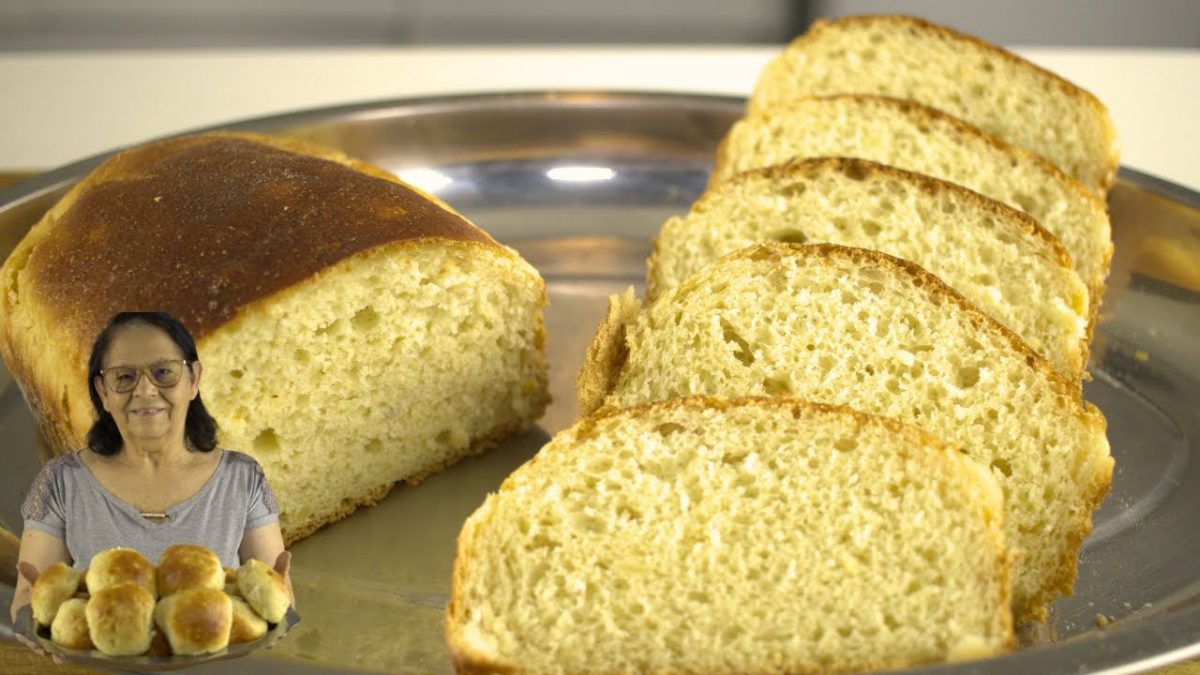 PÃO CASEIRO DE MANDIOCA. MACIO E FOFINHO.RECEITA PERFEITA PARA O LANCHE.