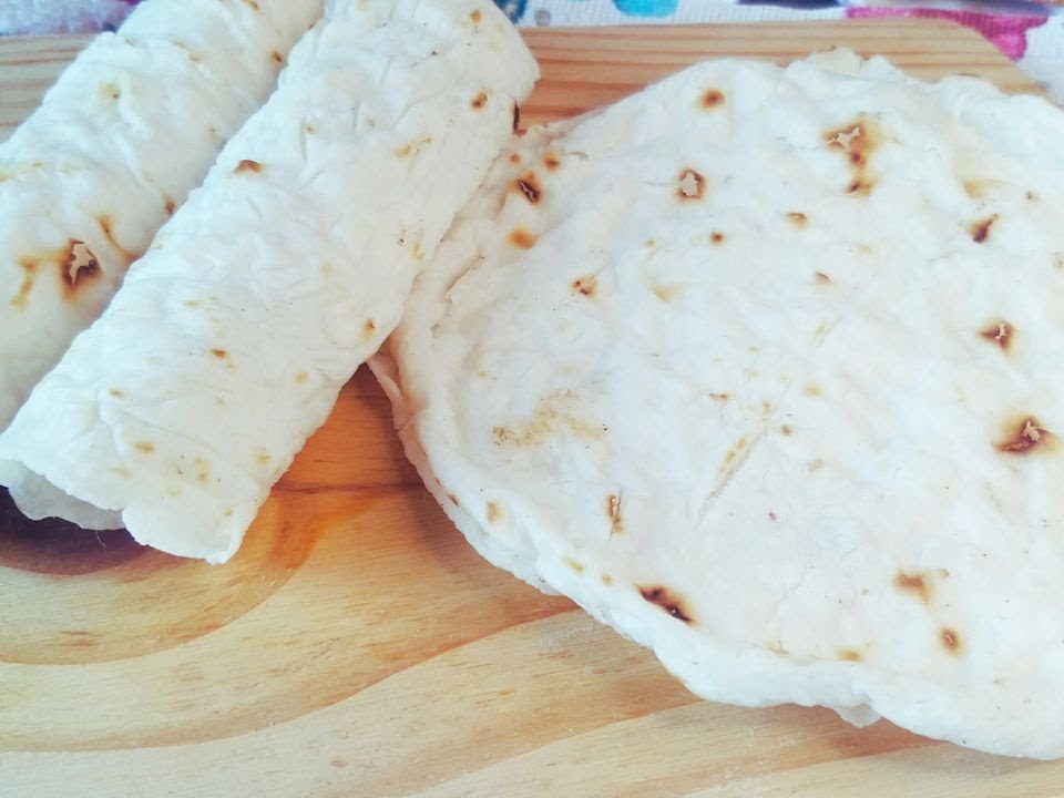 Tortilha /wrap de farinha de arroz - apenas 2 ingredientes - RECEITA SEM GLÚTEN ZERO LACTOSE VEGANA