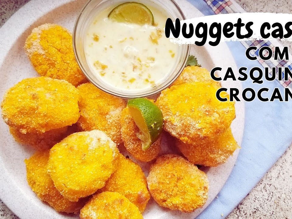 Como Fazer Nuggets Caseiro Assado COM CASQUINHA SUPER CROCANTE - receita de petisco saudável