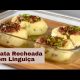 BATATA RECHEADA COM LINGUIÇA FEITA NO FORNO: A COMBINAÇÃO PERFEITA.