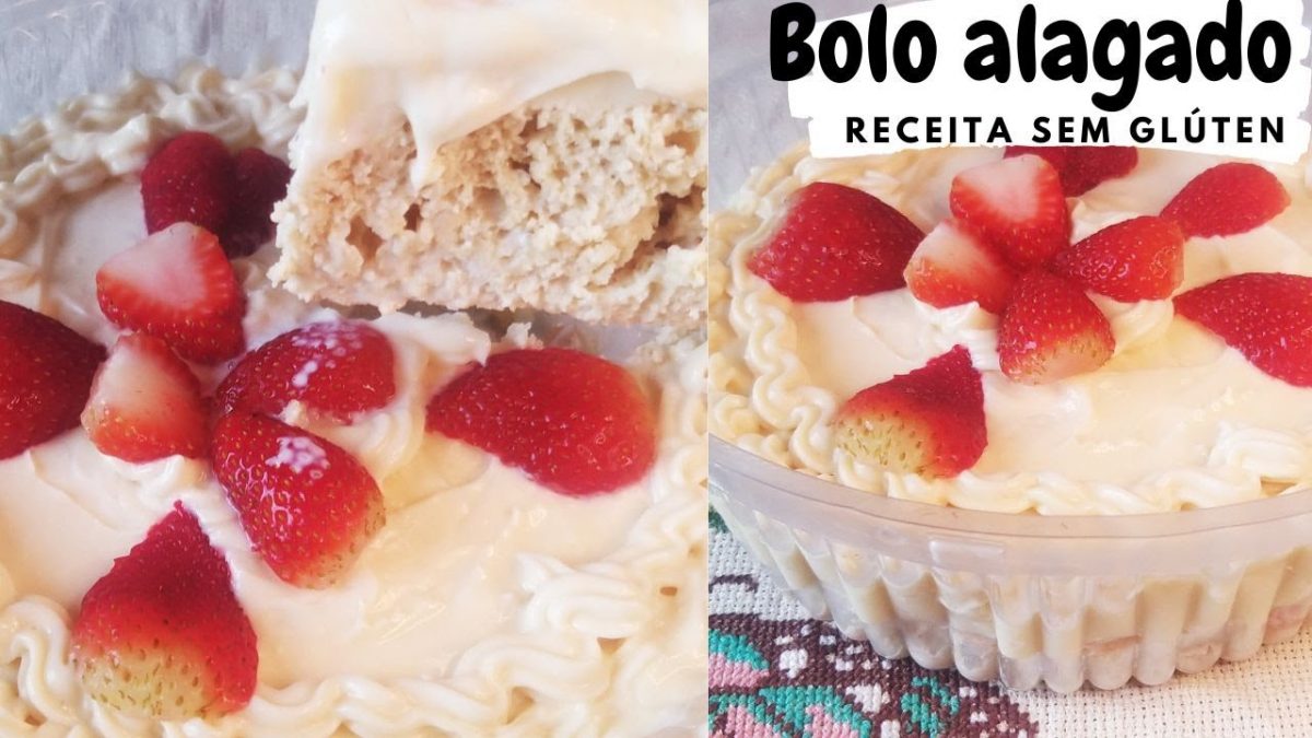 RECEITA VIRAL  BOLO ALAGADO/INUNDADO de baunilha  - SEM GLÚTEN  sem leite condensado