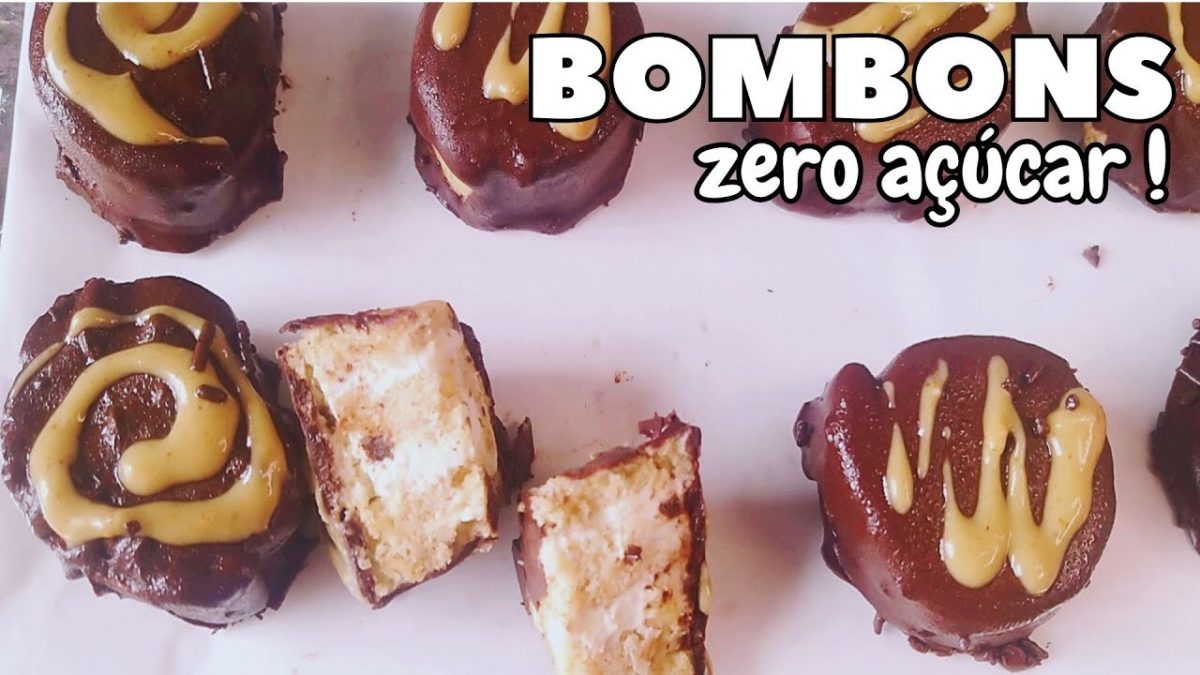 Receita de docinho fit zero açúcar - BOMBOM MINI ROCAMBOLE - ( receita sem glúten)