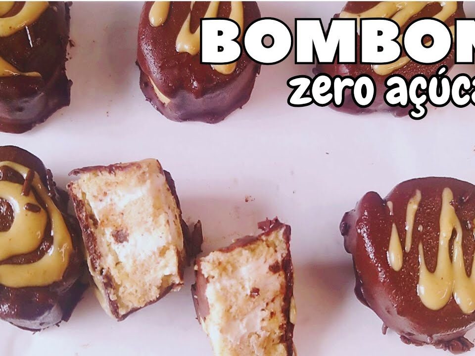 Receita de docinho fit zero açúcar - BOMBOM MINI ROCAMBOLE - ( receita sem glúten)